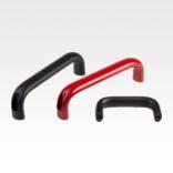 Pull handles, oval aluminium with outer hole