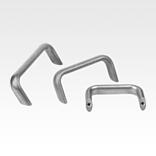 Pull handles, stainless steel, oval oblique