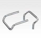 Pull handles, round steel, angled