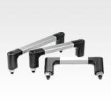 Tubular handles, aluminium with powder coated grip legs