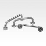 Pull handles, round stainless steel with wide washers