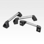 Tubular handles, stainless steel with plastic grip legs