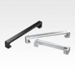 Pull handles, square aluminium