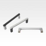 Tubular handles, aluminium with plastic grip legs