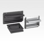 Recessed handle, aluminium, fold-down