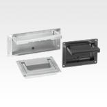 Recessed handle, aluminium, fold-down