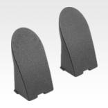 Plastic end cap for angled pull handles