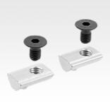 Fastening sets for straps and angles