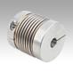 Metal bellows couplings with radial clamping hub