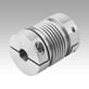 Metal bellows couplings with clamp hubs, stainless steel