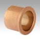 Plain bearing sintered bronze with collar