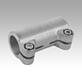 Tube clamps, straight, aluminium