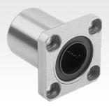 Linear ball bearing with square flange