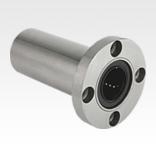 Linear ball bearings with round flange, double bearing