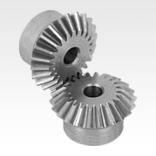 Bevel gears in steel, ratio 1:1 toothing milled, straight teeth, engagement angle 20°