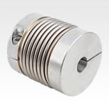 Metal bellows couplings with radial clamping hub