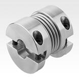 Metal bellows couplings, short type with removeable clamp hubs