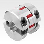 Elastomer dog couplings, short type with removeable clamp hubs