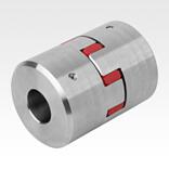 Elastomer dog couplings with grub screw, stainless steel