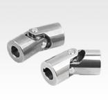 Cardan single joints, stainless steel, with plain bearing, similar to DIN 808