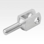 Clevis, steel or stainless steel with external thread
