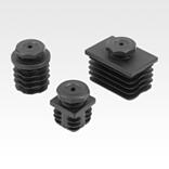 Adjustment plugs, plastic without inserts for round and square tubes
