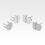 Hinges, stainless steel with fastening screws
