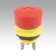 Emergency stop button, fitted version Ø 16.2 mm flat pin connector
