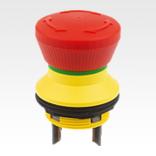 Emergency stop button, fitted version Ø 22.3 mm flat pin connector