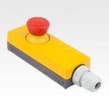 Emergency stop button in Ø 22.3 mm housing "Minibox" cable gland M16