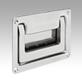 Recessed handles, stainless steel, fold-down