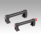 Tubular handles, plastic, with electronic switch function and two push buttons