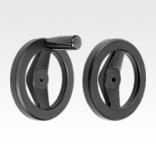 2-spoke handwheels, powder coated aluminium