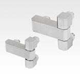 Block hinges with fastening nuts