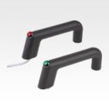Pull handles, plastic, with electronic switch function and one push button