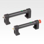 Tubular handles, plastic, with electronic switch function and one push button