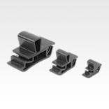 Snap locks, snap-in, plastic with grip