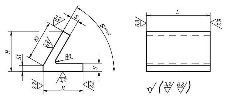 Açı profilleri 60° gri döküm