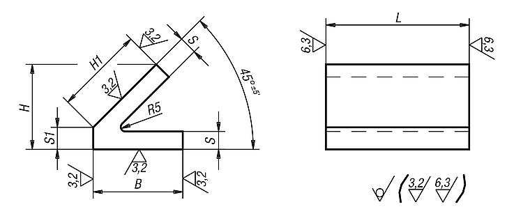 Açı profilleri 45° gri döküm