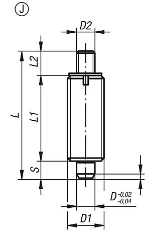 Indexing plungers, steel or stainless steel, without collar, with threaded pin, no locknut - inch
