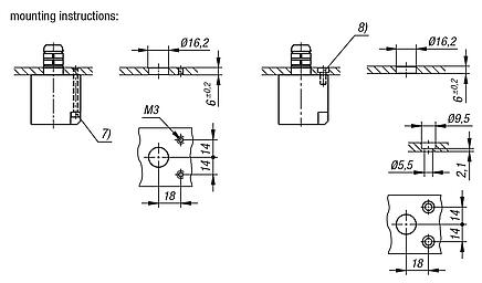 Centring clamp stainless steel, pneumatic
