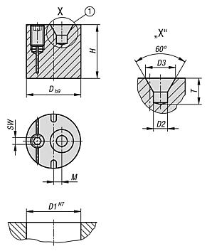Eccentric bushes with centre bore