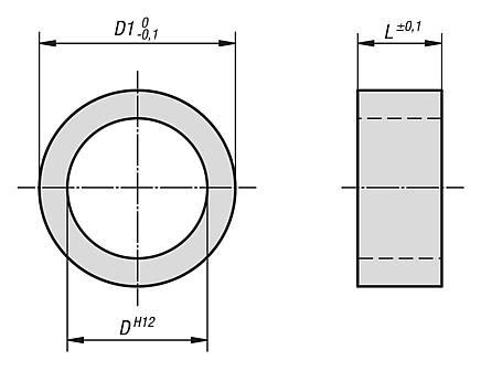 Spacer rings stainless steel