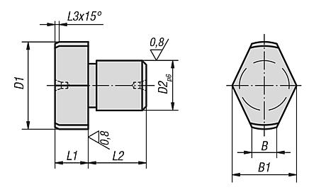 Positioning pins free-milled, not ground