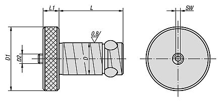 Konumlandırma silindiri paslanmaz çelik Ball Lock