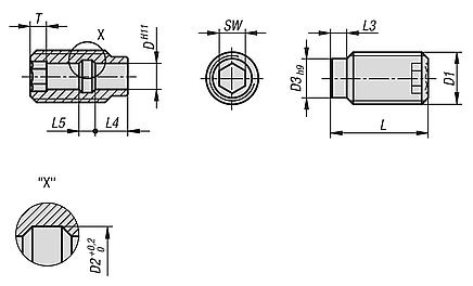 Bushing for ball lock pins