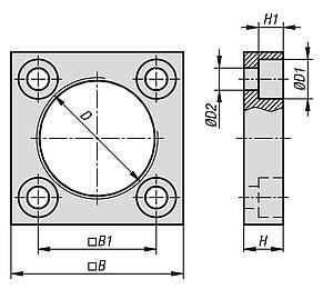 Threaded flange aluminum
