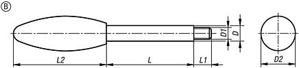 Handles, Form B, inch