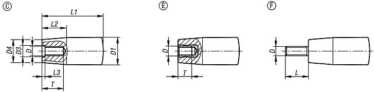 Taper grips