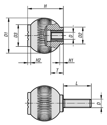 Spherical knobs